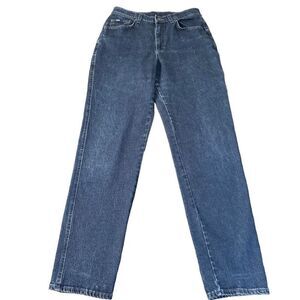 Vintage Lee Dark Wash Jeans Womens Size 12 Long Straight Leg Tall 30x33